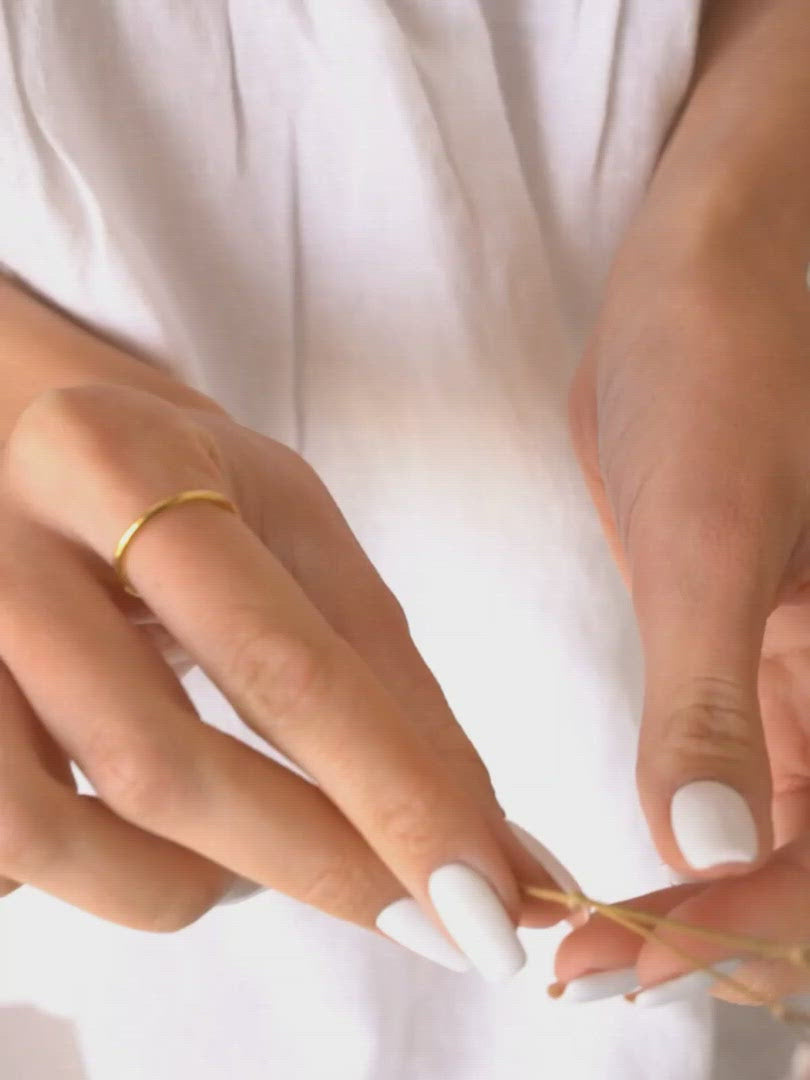 Basic Band Ring ethical & sustainable jewelry made from recycled gold vermeil#metal_gold-vermeil