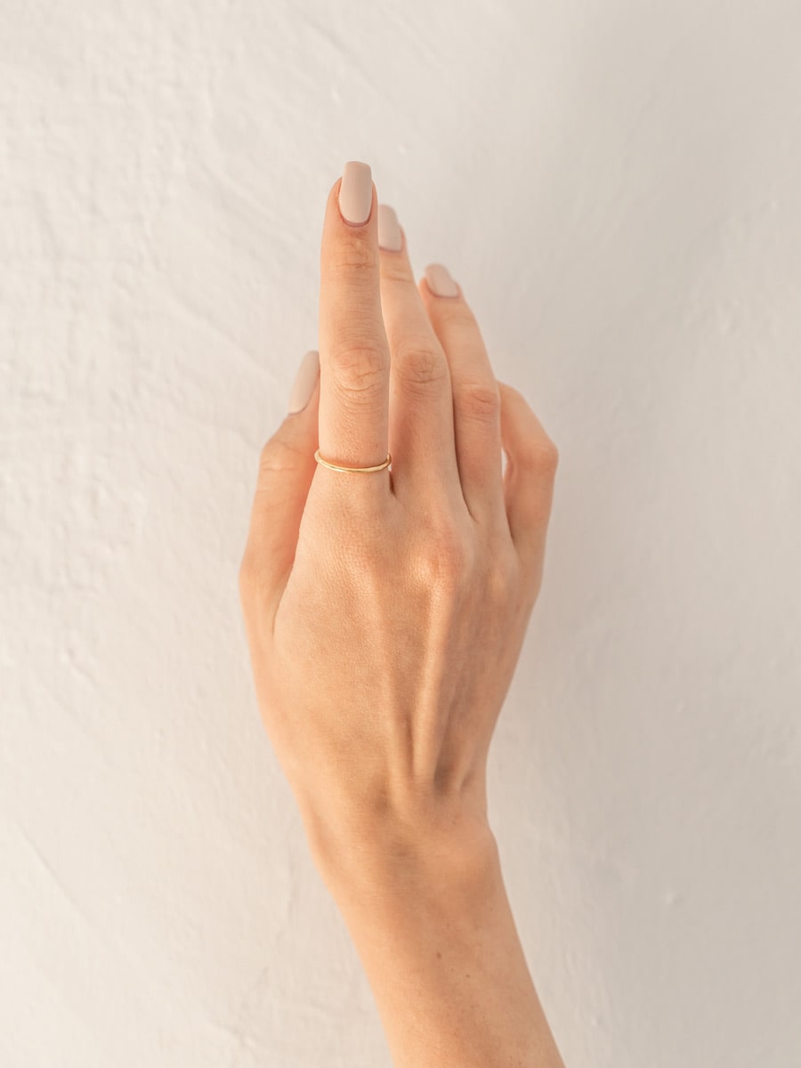 Basic Band Ring ethical & sustainable jewelry made from recycled gold vermeil#metal_gold-vermeil