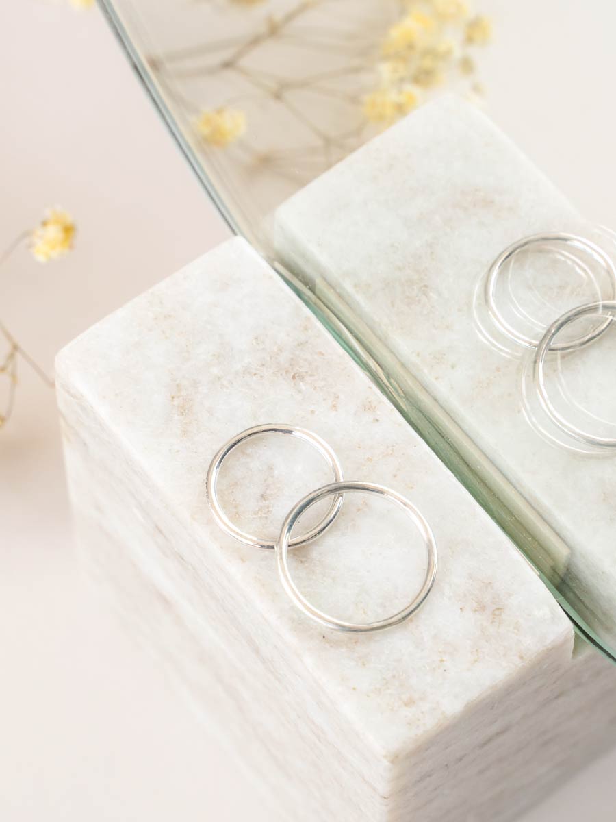 Basic Band Ring ethical & sustainable jewelry made from recycled sterling silver#metal_sterling-silver