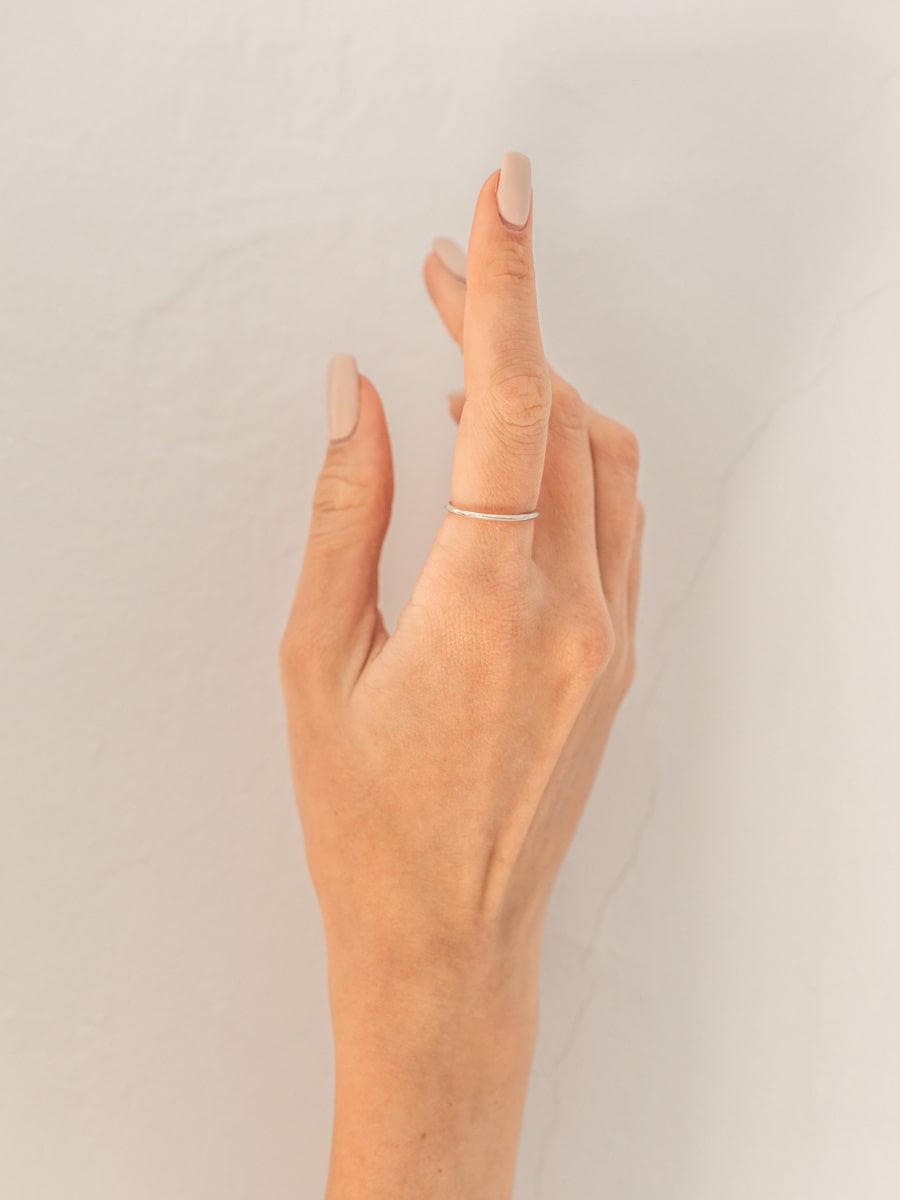 Basic Band Ring ethical & sustainable jewelry made from recycled sterling silver#metal_sterling-silver