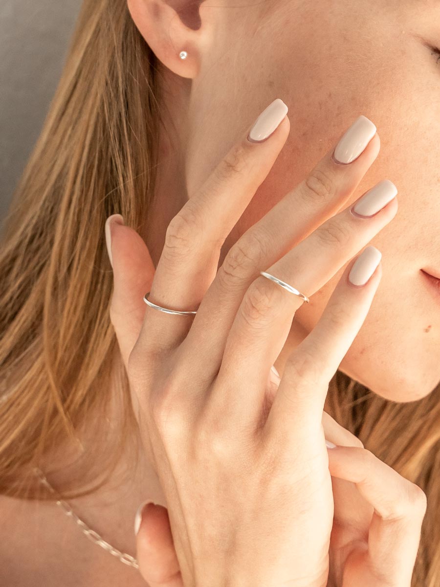 Basic Band Ring ethical & sustainable jewelry made from recycled sterling silver#metal_sterling-silver