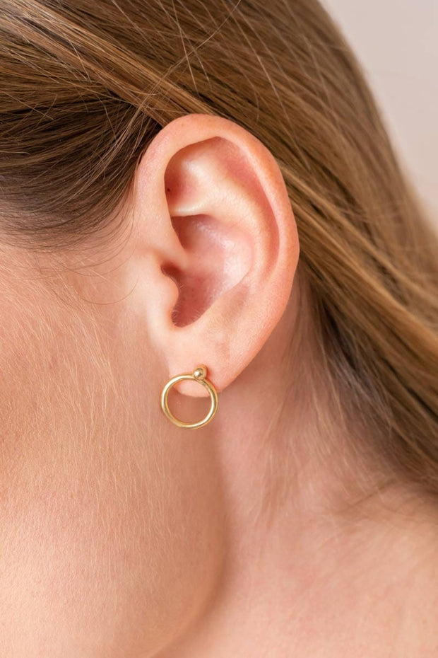 Halo Earring Jackets ethical & sustainable jewelry made from recycled gold vermeil