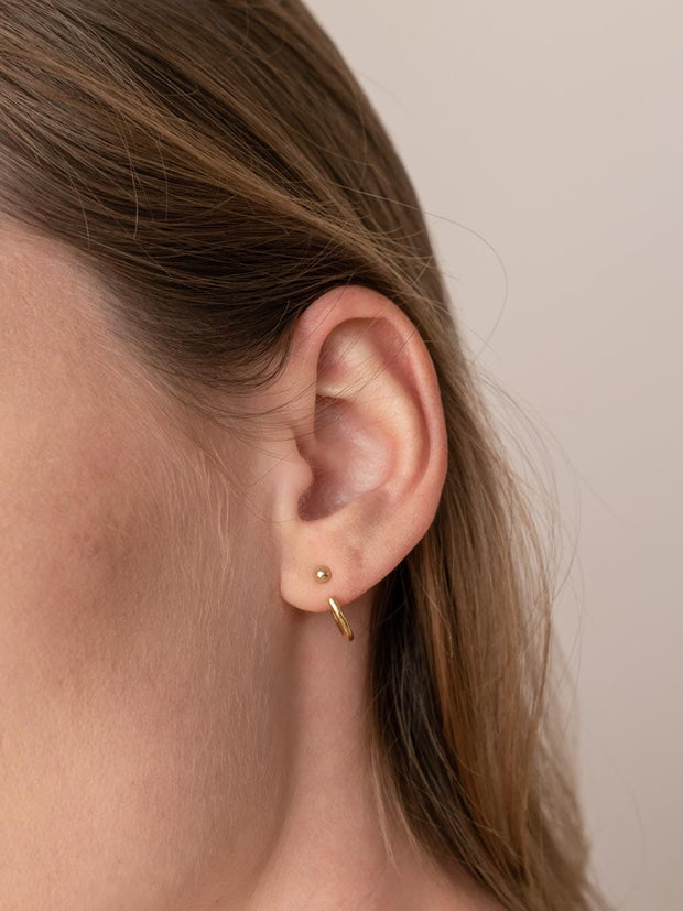 Hoop Earring Jackets ethical & sustainable jewelry made from recycled 14k yellow gold