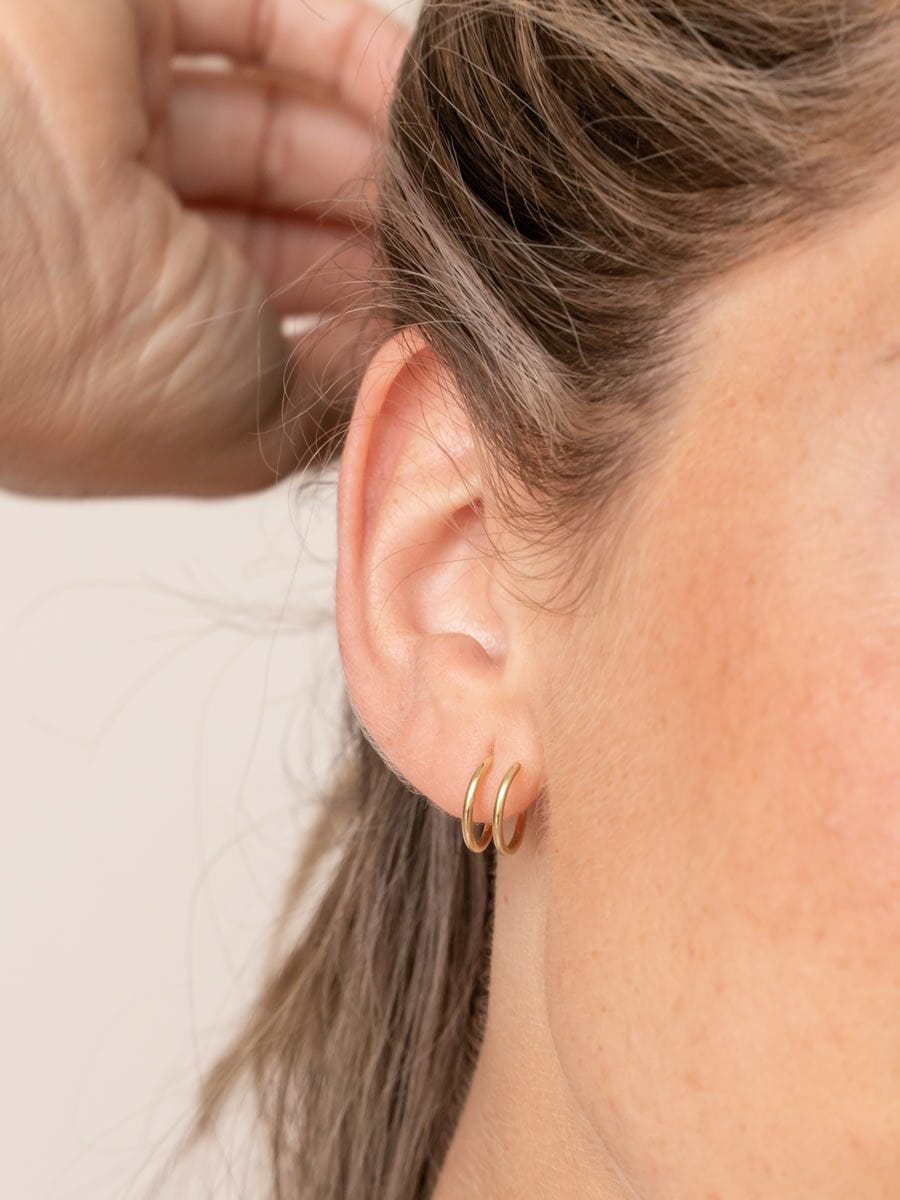 Spiral Earrings ethical & sustainable jewelry made from recycled 14k yellow gold#metal_14k-yellow-gold