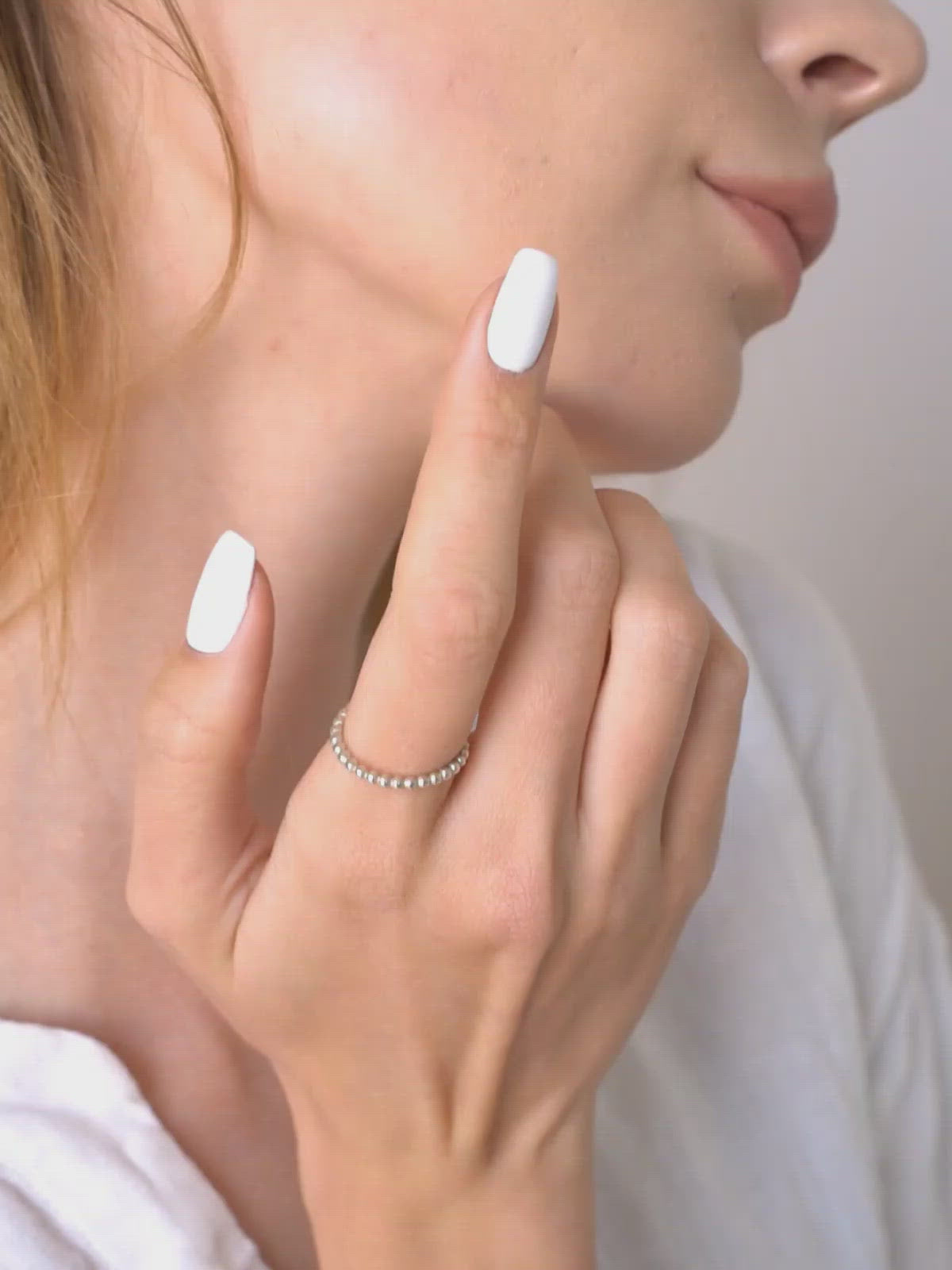 Beaded Ring ethical & sustainable jewelry made from recycled sterling silver#metal_sterling-silver