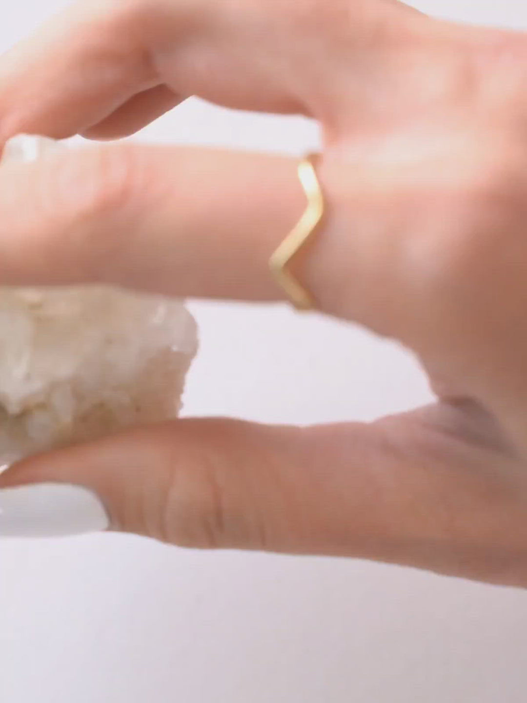 Zig Zag Ring ethical & sustainable jewelry made from recycled gold vermeil#metal_gold-vermeil