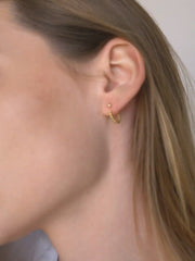 Beaded Hoop Earring Jackets ethical & sustainable jewelry made from recycled gold vermeil#metal_gold-vermeil