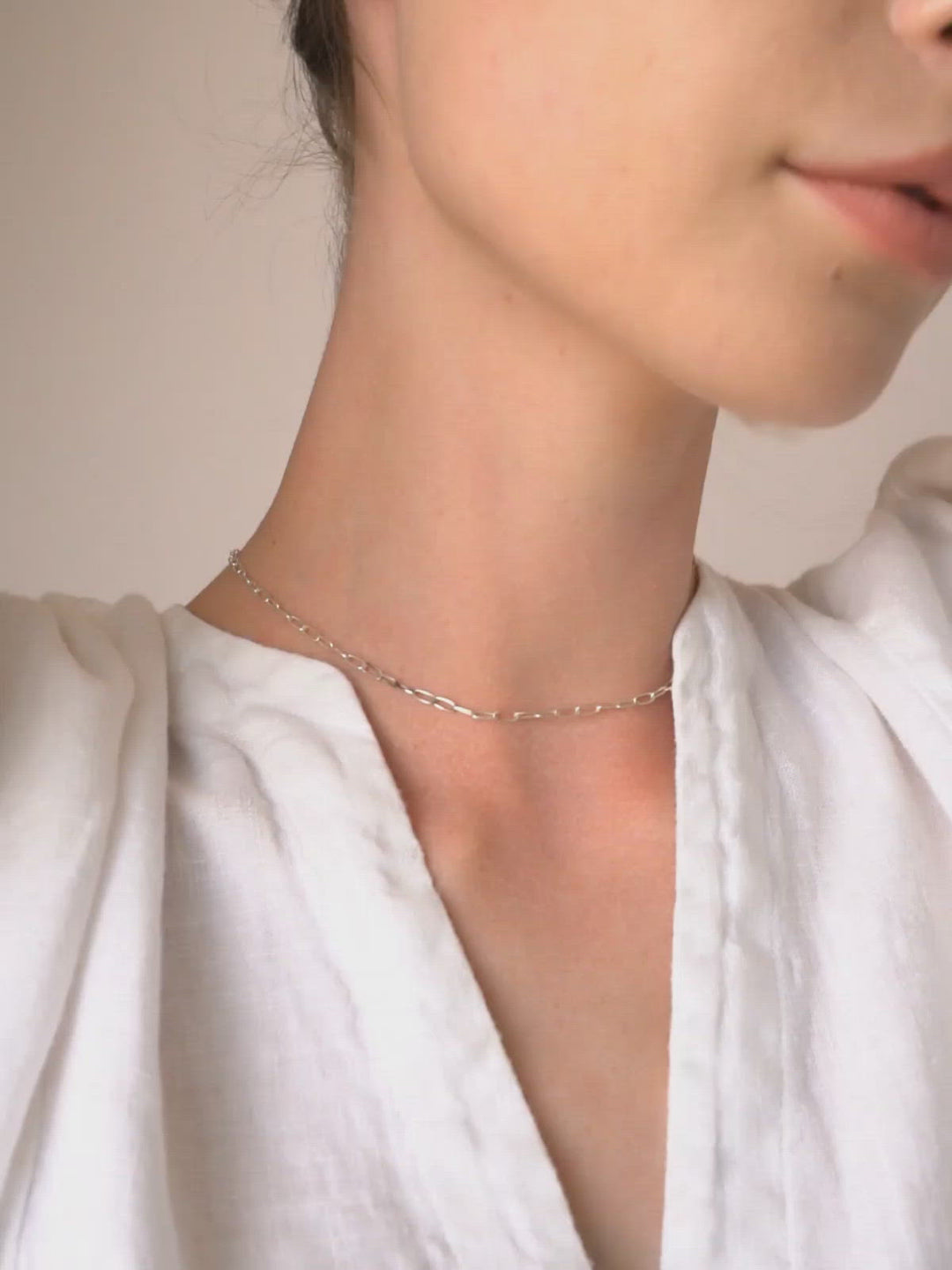 Paperclip Chain Necklace ethical & sustainable jewelry made from recycled sterling silver#metal_sterling-silver