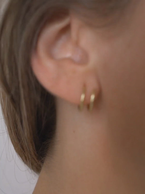 Spiral Earrings ethical & sustainable jewelry made from recycled 14k yellow gold