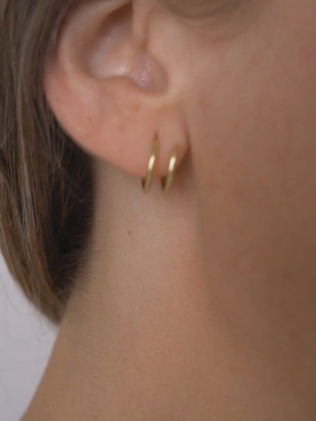 Spiral Earrings ethical & sustainable jewelry made from recycled gold vermeil
