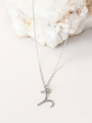 Aries Zodiac Pendant Necklace ethical & sustainable jewelry made from recycled sterling silver#metal_sterling-silver