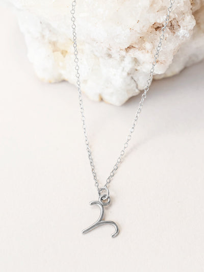 Aries Zodiac Pendant Necklace ethical & sustainable jewelry made from recycled sterling silver#metal_sterling-silver