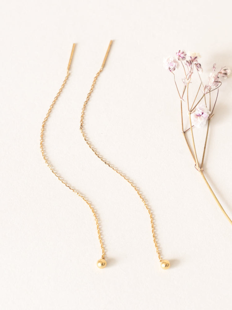 Ball & Chain Earrings ethical & sustainable jewelry made from recycled gold vermeil#metal_gold-vermeil