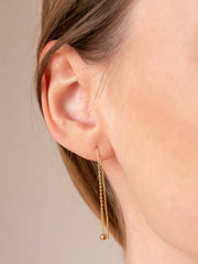 Ball & Chain Earrings ethical & sustainable jewelry made from recycled gold vermeil#metal_gold-vermeil