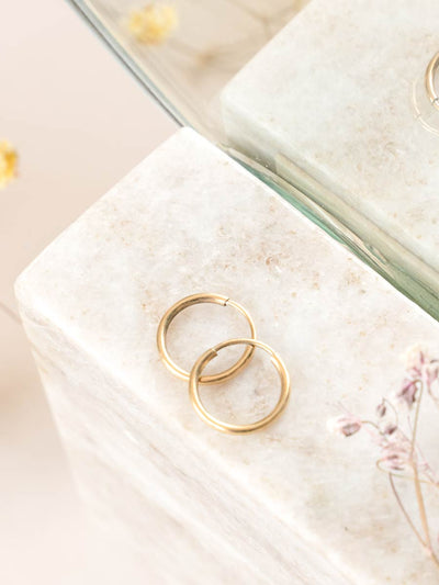 Endless Hoop Earrings ethical & sustainable jewelry made from recycled gold vermeil#metal_gold-vermeil