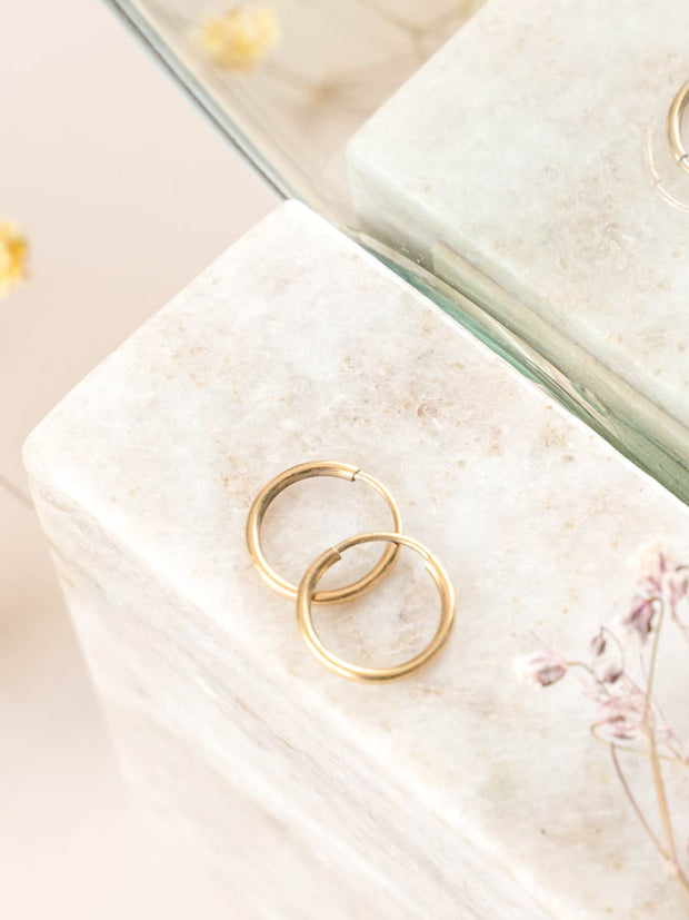 Endless Hoop Earrings ethical & sustainable jewelry made from recycled gold vermeil