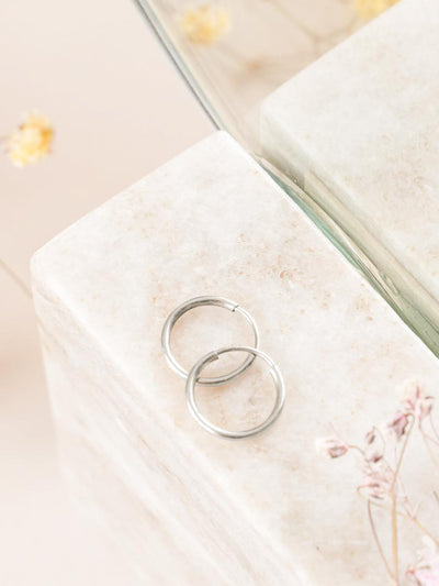 Endless Hoop Earrings ethical & sustainable jewelry made from recycled sterling silver#metal_sterling-silver