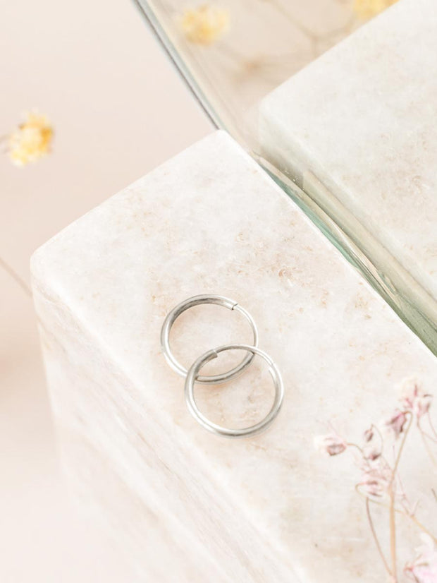 Endless Hoop Earrings ethical & sustainable jewelry made from recycled sterling silver