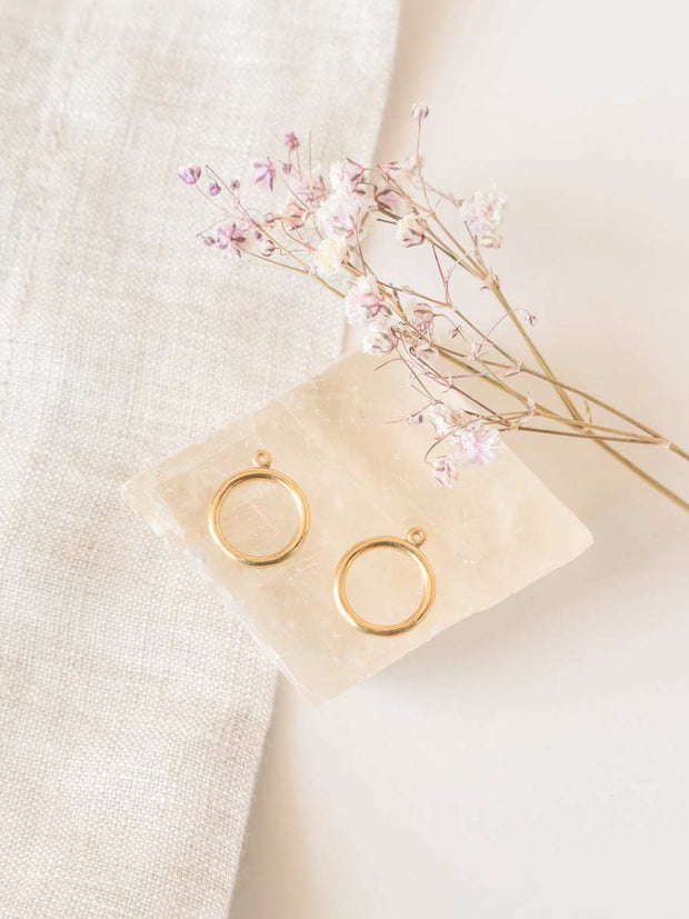 Halo Earring Jackets ethical & sustainable jewelry made from recycled gold vermeil