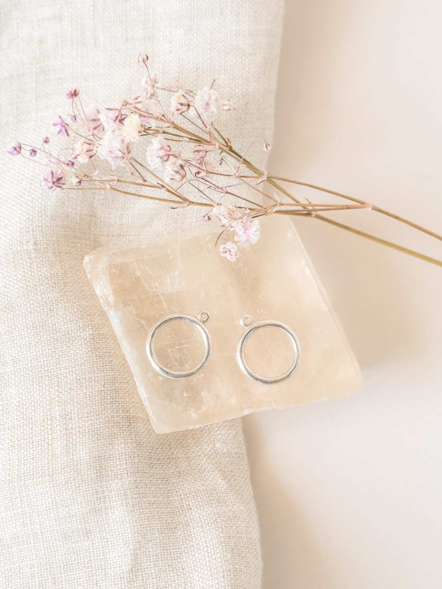 Halo Earring Jackets ethical & sustainable jewelry made from recycled sterling silver#metal_sterling-silver