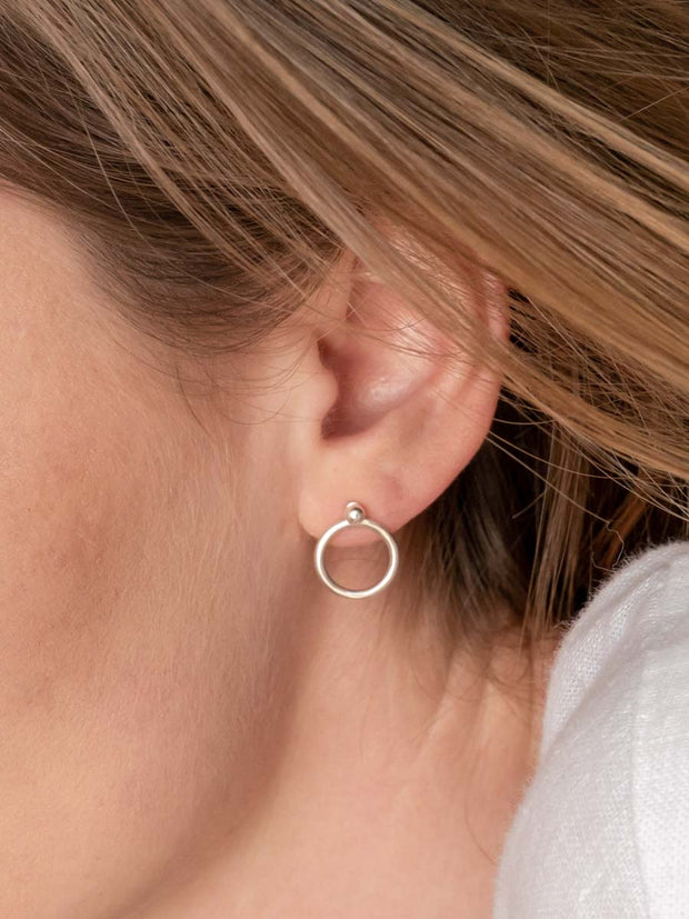 Halo Earring Jackets ethical & sustainable jewelry made from recycled sterling silver