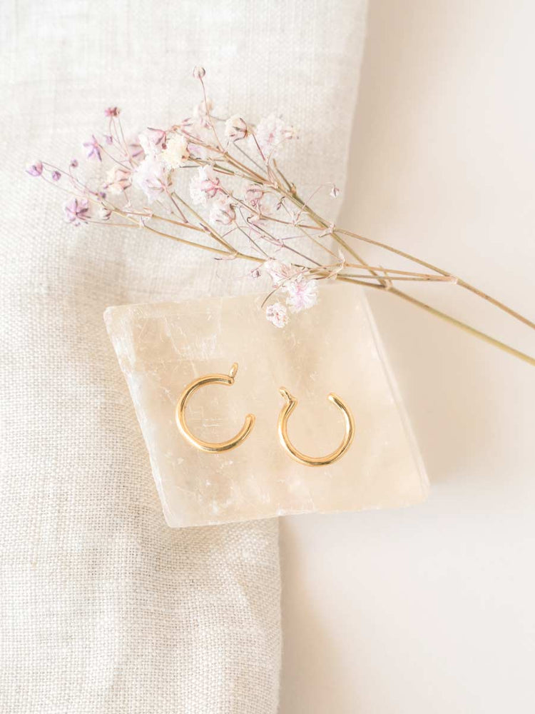 Hoop Earring Jackets ethical & sustainable jewelry made from recycled 14k yellow gold#metal_14k-yellow-gold