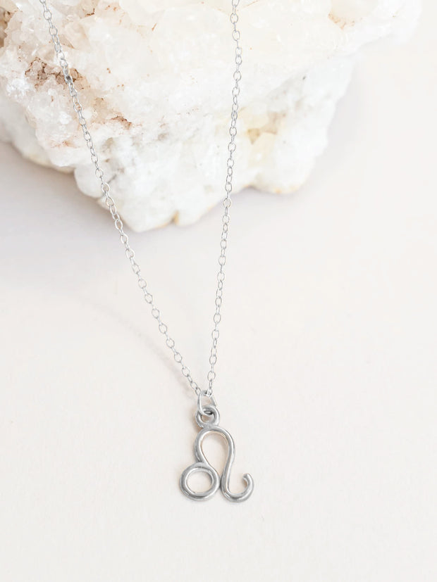 Leo Zodiac Pendant Necklace ethical & sustainable jewelry made from recycled sterling silver