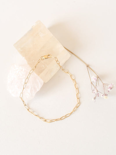 Paperclip Chain Bracelet ethical & sustainable jewelry made from recycled gold vermeil#metal_gold-vermeil