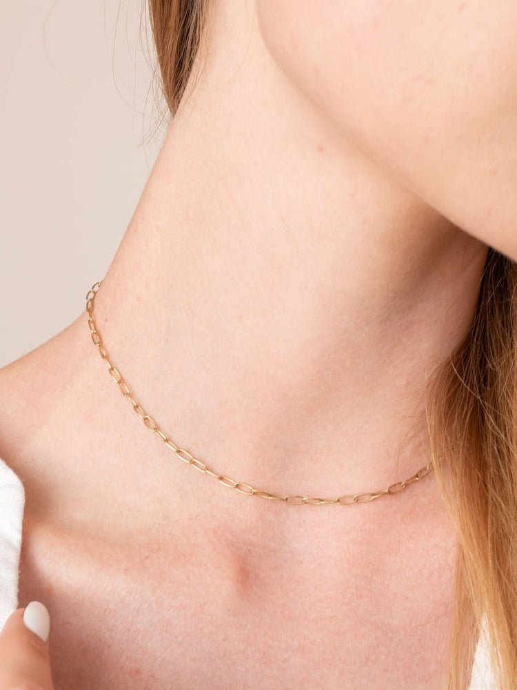 Paperclip Chain Necklace ethical & sustainable jewelry made from recycled gold vermeil#metal_gold-vermeil