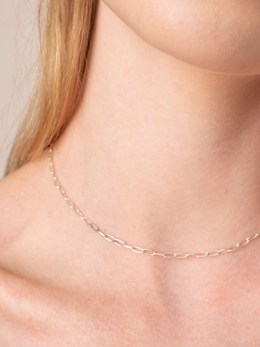 Paperclip Chain Necklace ethical & sustainable jewelry made from recycled sterling silver#metal_sterling-silver