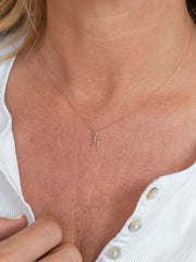 Pisces Zodiac Pendant Necklace ethical & sustainable jewelry made from recycled 14k yellow gold#metal_14k-yellow-gold