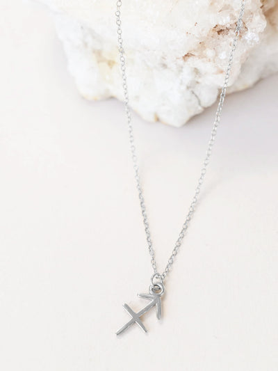 Sagittarius Zodiac Pendant Necklace ethical & sustainable jewelry made from recycled sterling silver#metal_sterling-silver