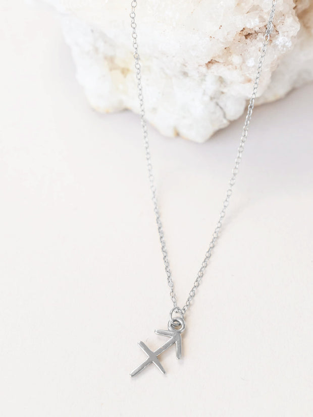 Sagittarius Zodiac Pendant Necklace ethical & sustainable jewelry made from recycled sterling silver