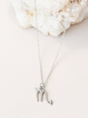 Scorpio Zodiac Pendant Necklace ethical & sustainable jewelry made from recycled sterling silver#metal_sterling-silver