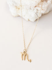 Scorpio Zodiac Pendant Necklace ethical & sustainable jewelry made from recycled gold vermeil#metal_gold-vermeil
