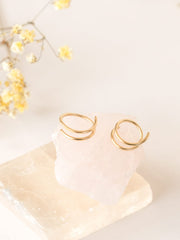 Spiral Earrings ethical & sustainable jewelry made from recycled gold vermeil#metal_gold-vermeil