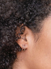 Spiral Earrings ethical & sustainable jewelry made from recycled sterling silver#metal_sterling-silver