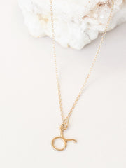 Taurus Zodiac Pendant Necklace ethical & sustainable jewelry made from recycled 14k yellow gold#metal_14k-yellow-gold