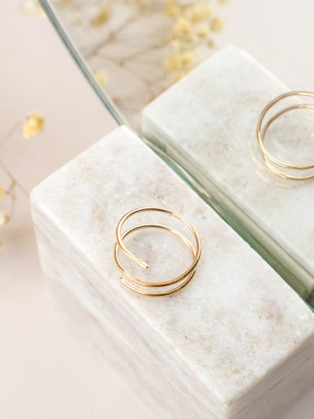 Wrap Around Ring ethical & sustainable jewelry made from recycled gold vermeil