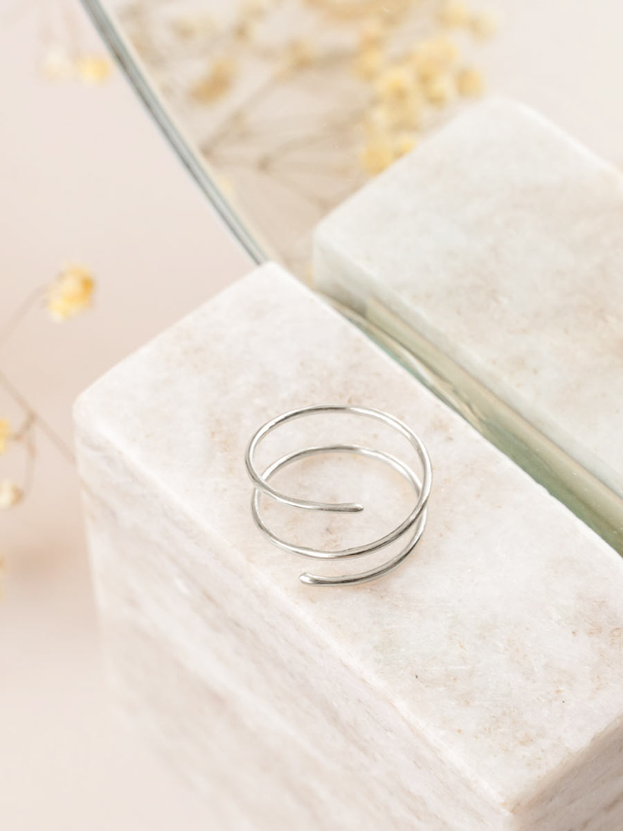 Wrap Around Ring ethical & sustainable jewelry made from recycled sterling silver#metal_sterling-silver